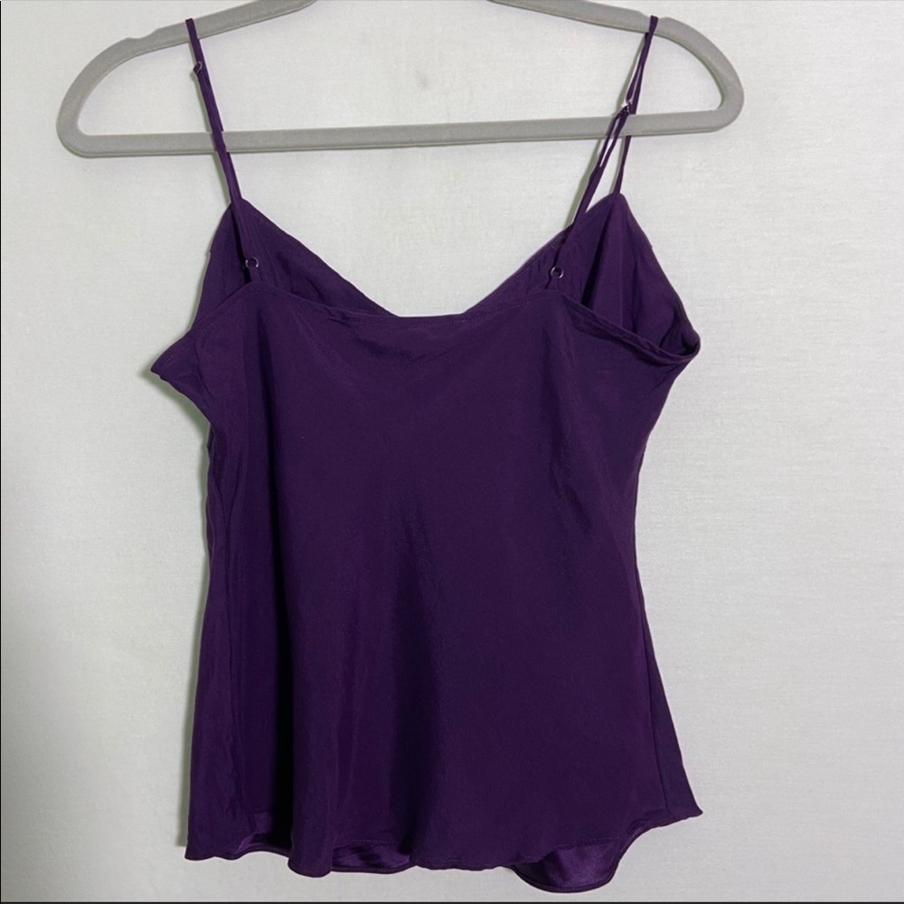 Diane Von Furstenberg 100% silk plum tank top